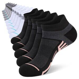 Lightweight Breathable Ankle Socks Arch Support Heel Tab Athletic Casual